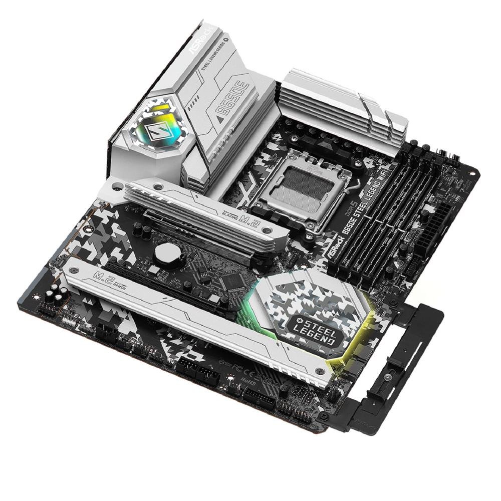 Placa Mãe ASRock B650E Steel Legend WiFi, Chipset B650, AMD AM5, ATX, DDR5