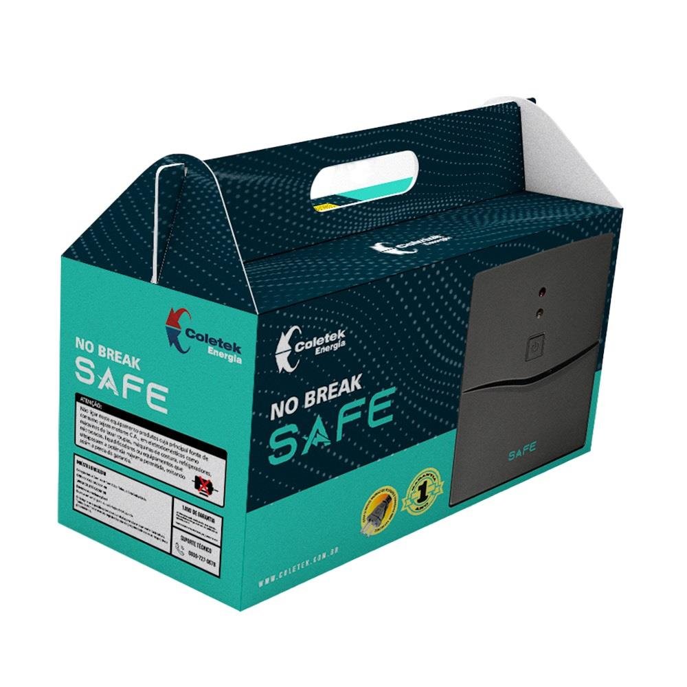 Nobreak Coletek UPS SAFE 600VA, Bivolt Automatico, Preto
