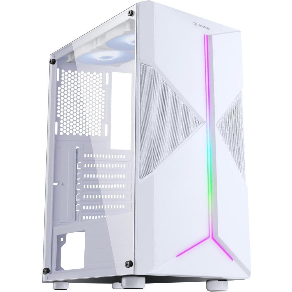 Gabinete Gamer Fortrek Holt Mid Tower Rgb Branco Un.Venda: Pc/1