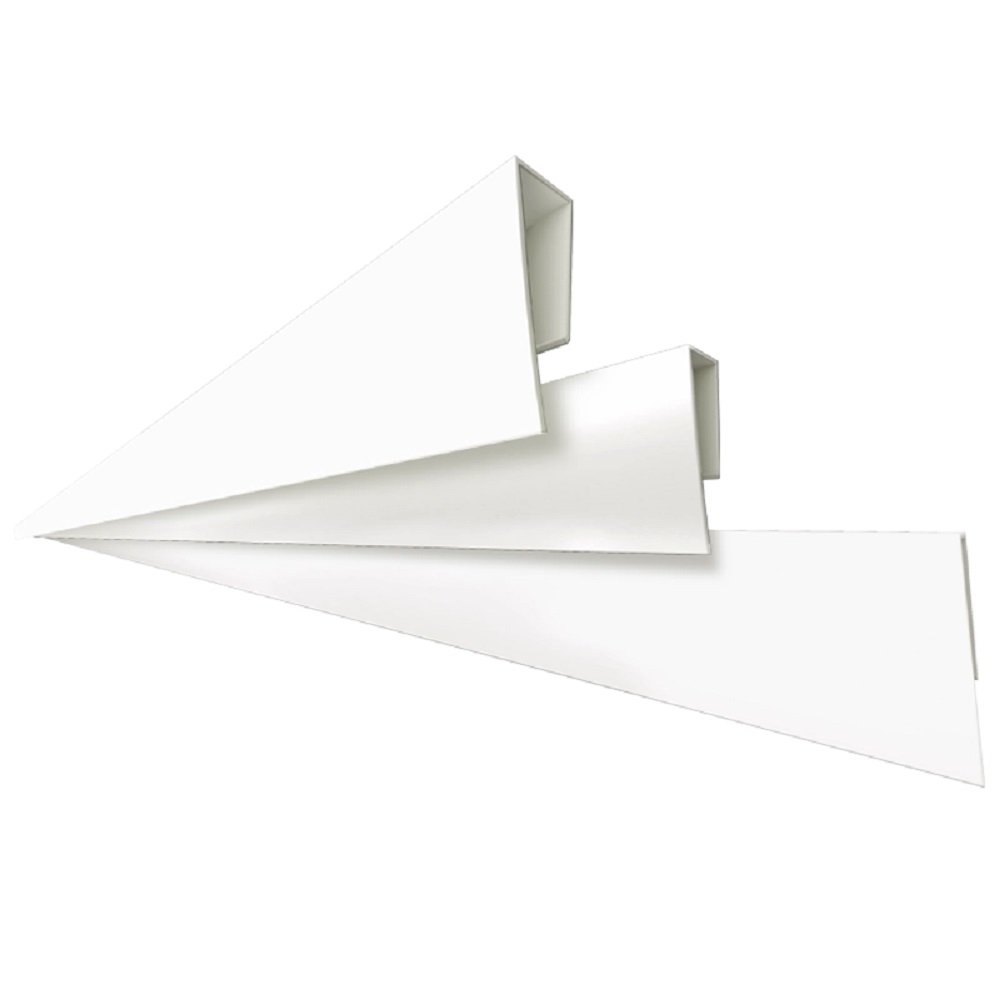 Rodo Forro PVC Plastilit Perfil U Branco Neve 3m - Embalagem com 20 Unidades