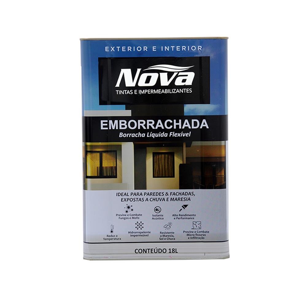 Tinta Emborrachada Branca 18L Nova Tintas