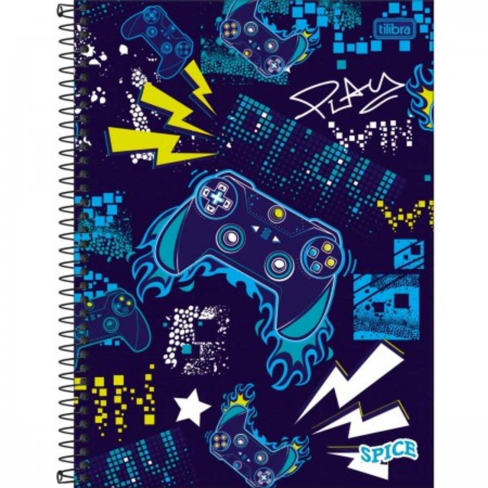 Caderno Universitário 10 Matérias Spice Masculino 160 Folhas Tilibra Sortido