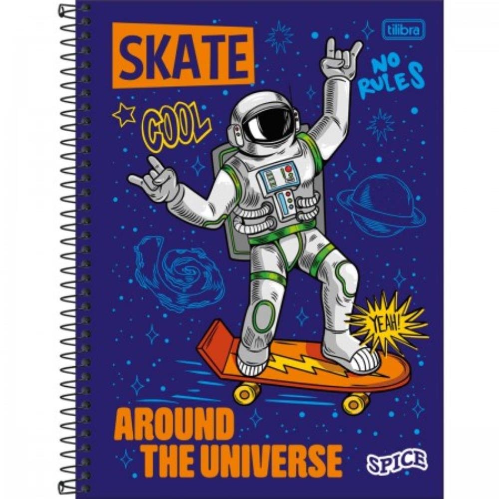 Caderno Universitário 10 Matérias Spice Masculino 160 Folhas Tilibra Sortido