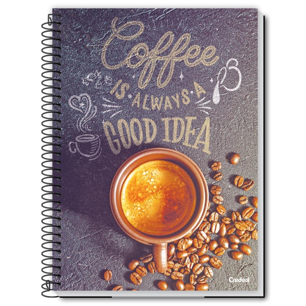 Caderno Universitário Capa Dura Espiral 12 MateriaS 168 Folhas Comfy Credeal Capas Sortidas.
