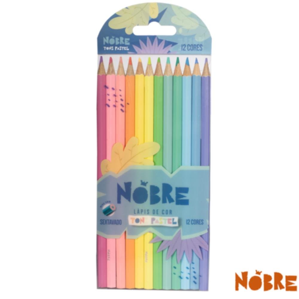 Lápis Nobre Pastel Hexagonal Com 12 unidades 2456
