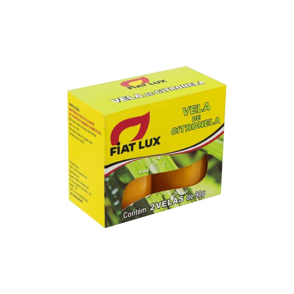 Vela De Citronela Fiat Lux Caixa Com 48 Unidades