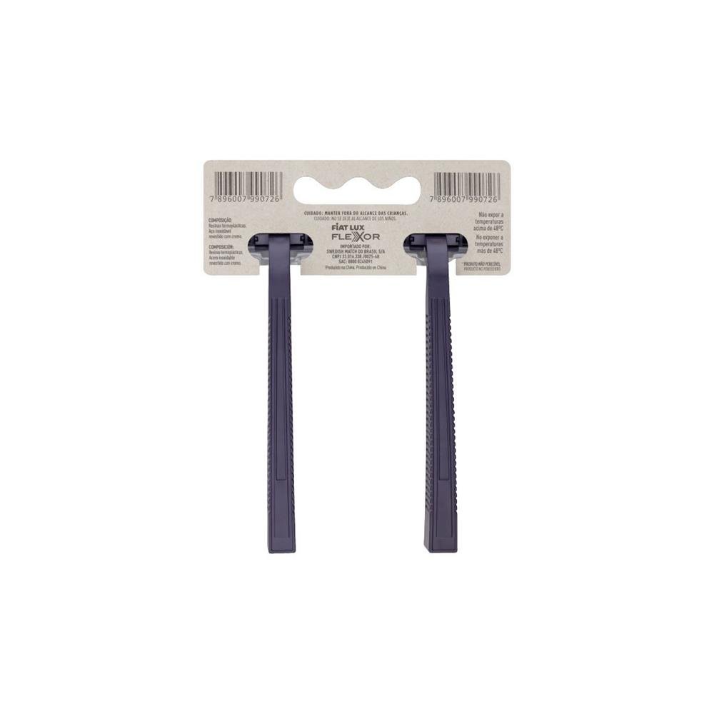 Kit Barbeador Descartavel Aparelhos De Barbear Com 2 Laminas Com 48 Unidades Fiat Lux Flexor Cores Sortidas