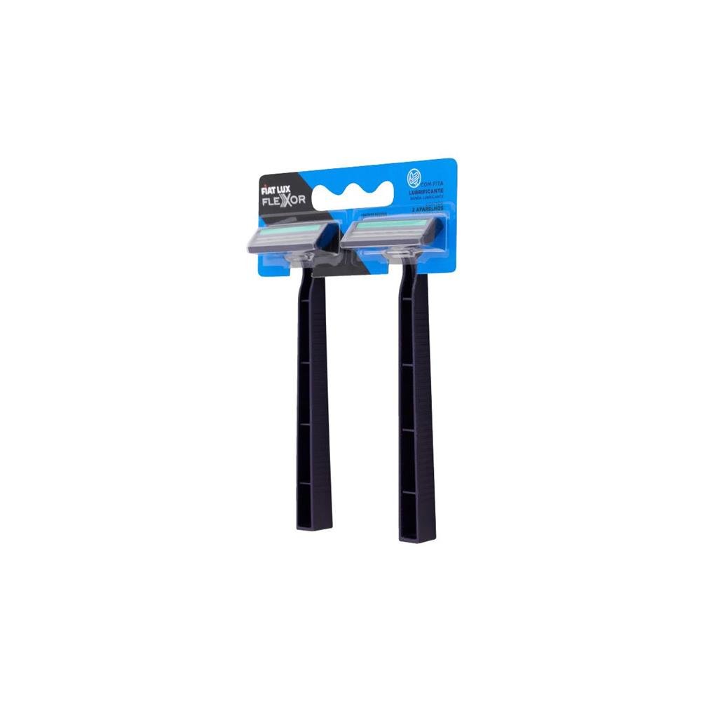 Kit Barbeador Descartavel Aparelhos De Barbear Com 2 Laminas Com 48 Unidades Fiat Lux Flexor Cores Sortidas