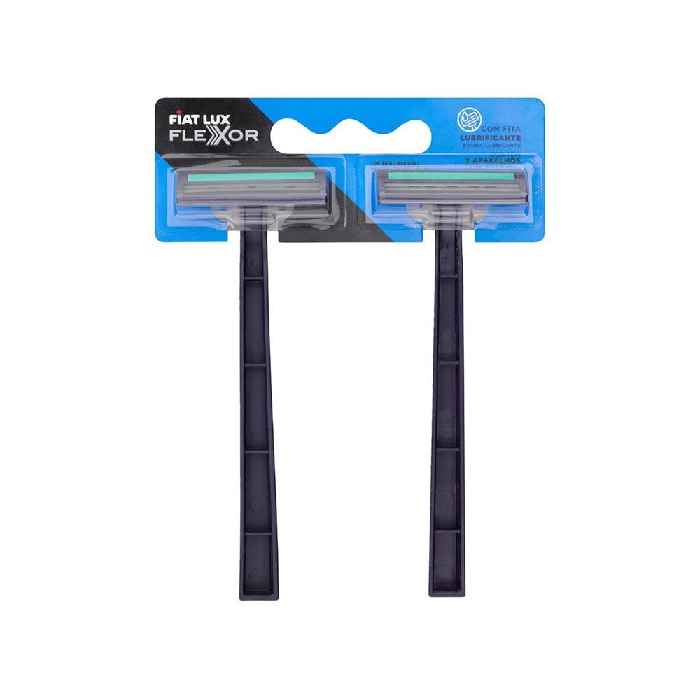 Kit Barbeador Descartavel Aparelhos De Barbear Com 2 Laminas Com 48 Unidades Fiat Lux Flexor Cores Sortidas