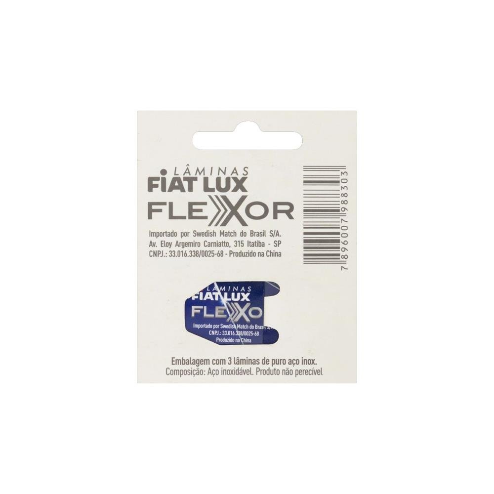 Lamina De Barbear Fiat Lux Cartucho Com 3 Unidades
