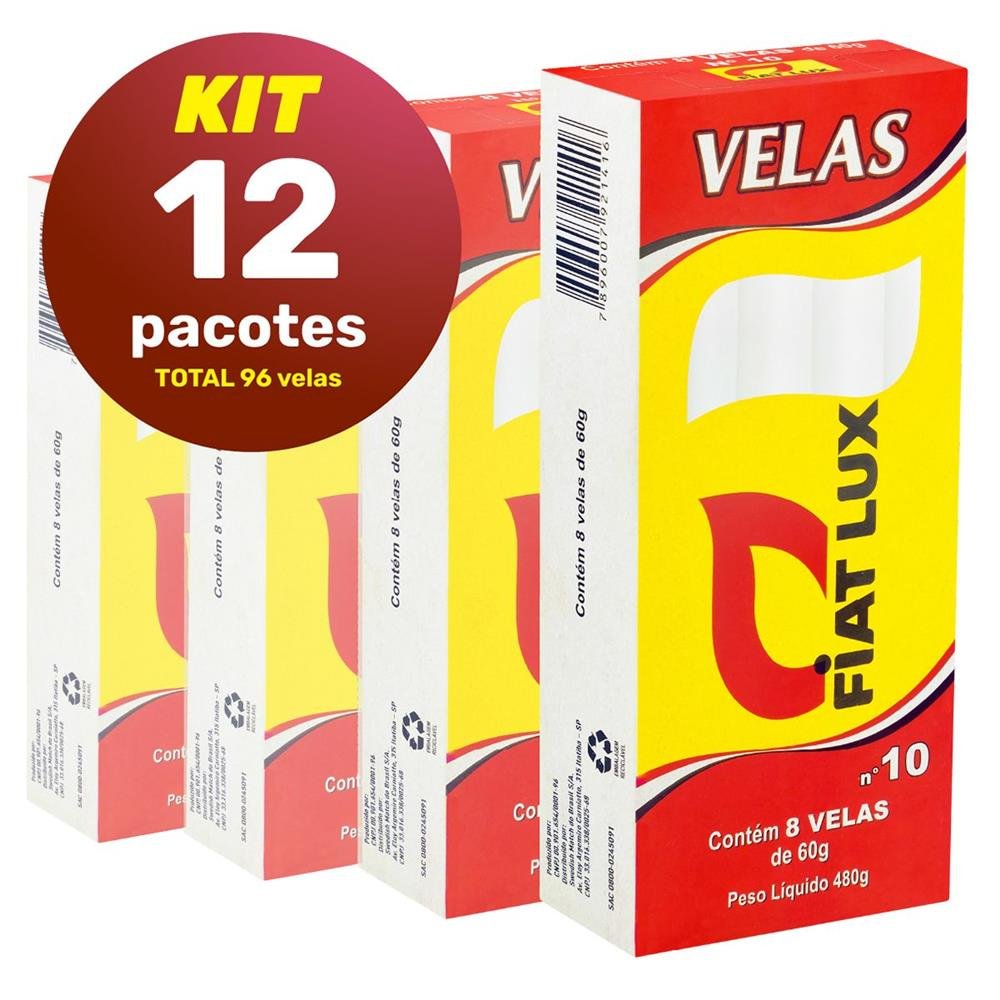 Vela Numero 10 Fiat Lux 96 Unidades
