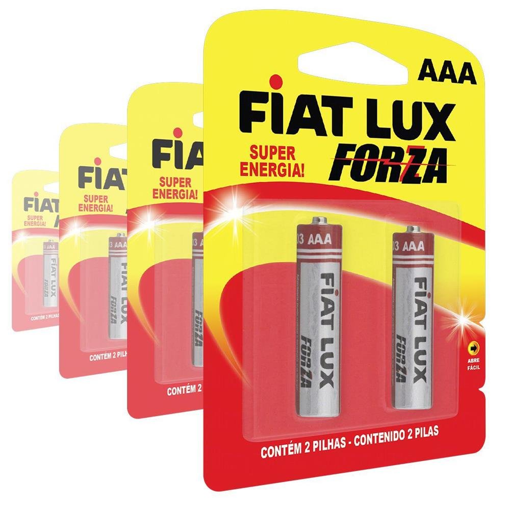 Pilha Comum Aaa Palito Fiat Lux Forza 48 Unidades