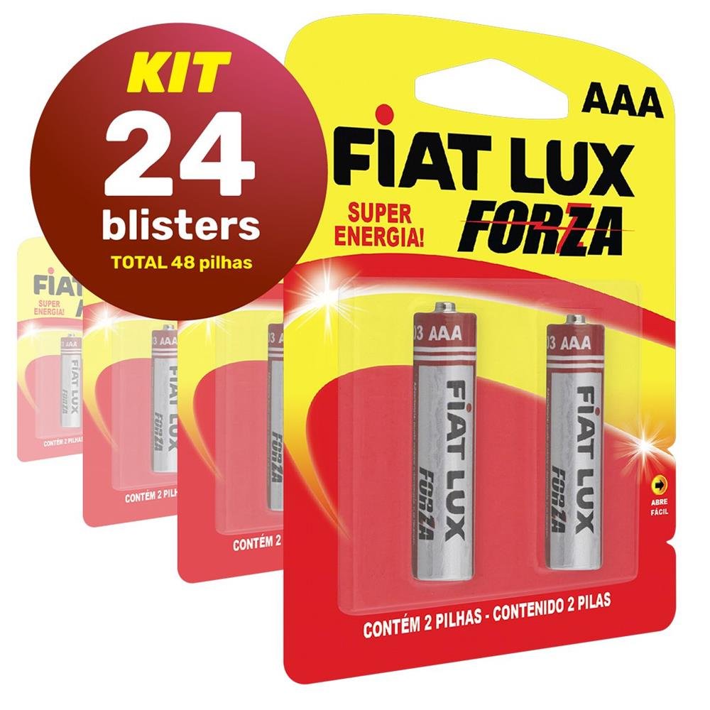 Pilha Comum Aaa Palito Fiat Lux Forza 48 Unidades