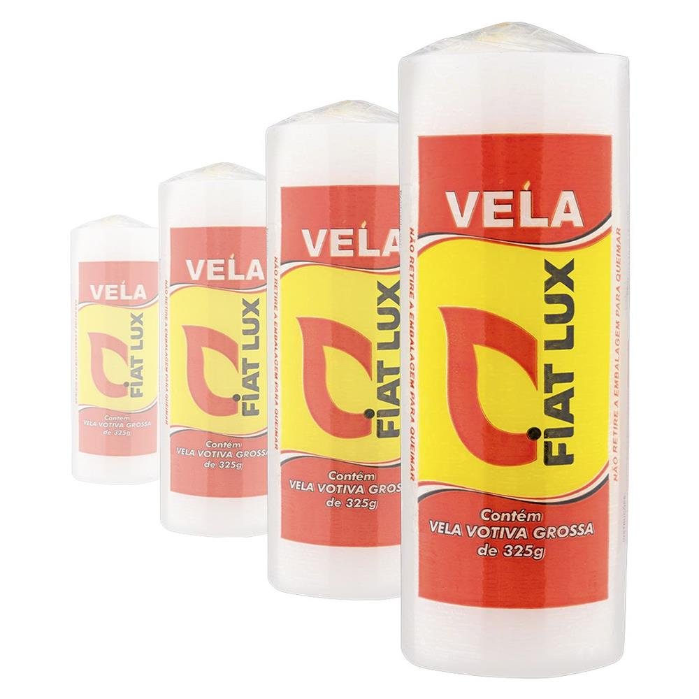 Kit Com 24 Pacotes De Vela Votiva Fiat Lux 325G 12 Unidades Cada