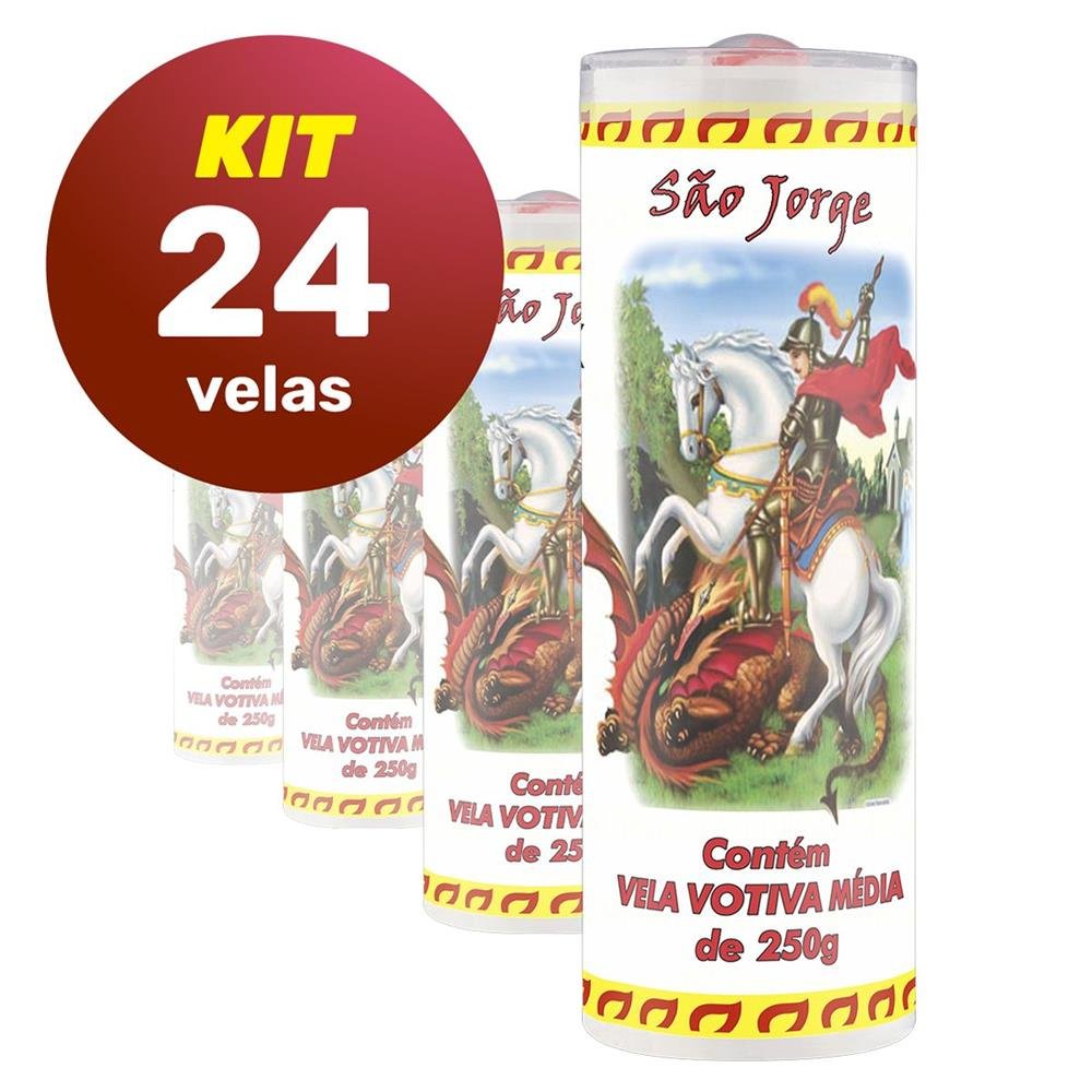Kit Com 24 Pacotes De Vela Votiva Com Imagem De Santo Fiat Lux 250G 12 Unidades Cada