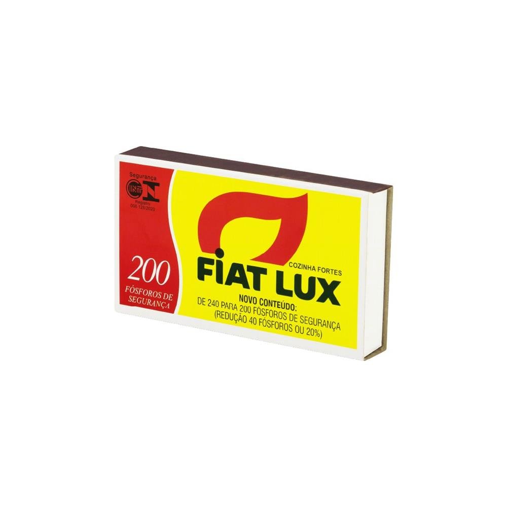 Fosforo Cozinha Fortes Fiat Lux Caixa Com 6.400 Unidades De 5Cm