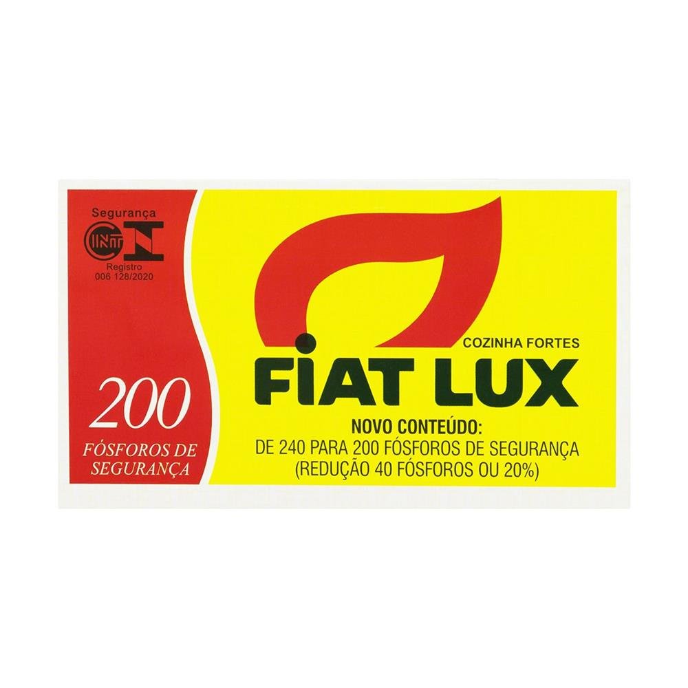 Fosforo Cozinha Fortes Fiat Lux Caixa Com 6.400 Unidades De 5Cm