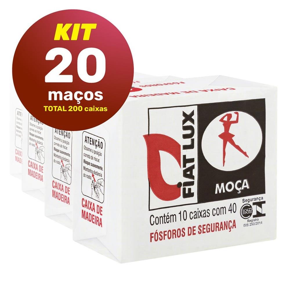Fosforo Moça Fiat Lux 200 Caixas De Madeira