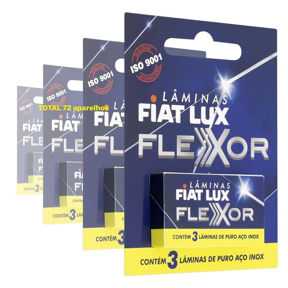 Lamina De Barbear Fiat Lux Cartucho Com 72 Unidades