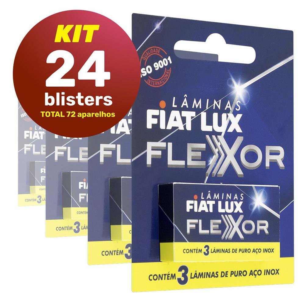 Lamina De Barbear Fiat Lux Cartucho Com 72 Unidades