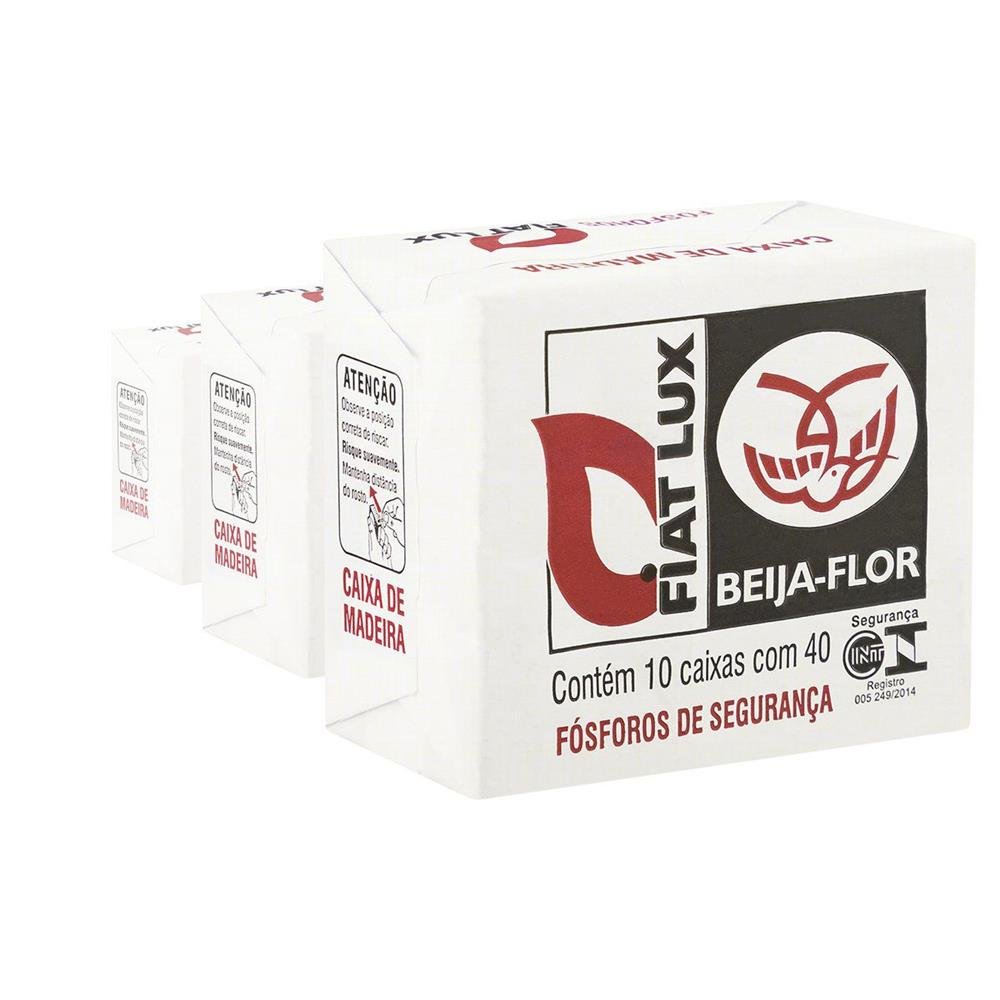 Fosforo Beija-Flor Fiat Lux 400 Caixas De Madeira
