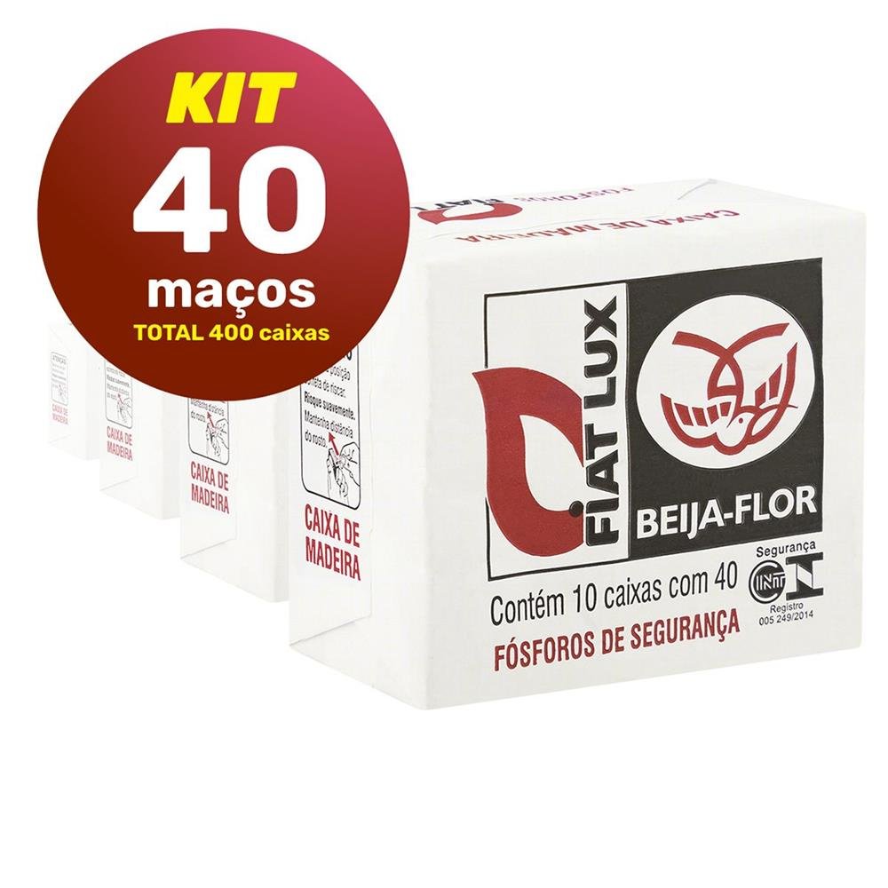 Fosforo Beija-Flor Fiat Lux 400 Caixas De Madeira
