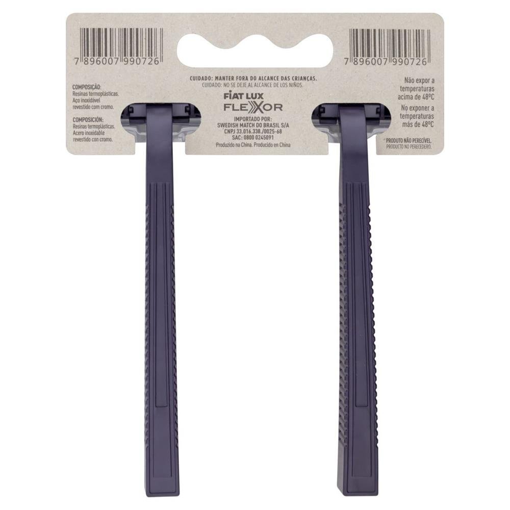 Kit Barbeador Aparelhos De Barbear Descartavel Com 3 Laminas 96 Unidades Fiat Lux Flexor