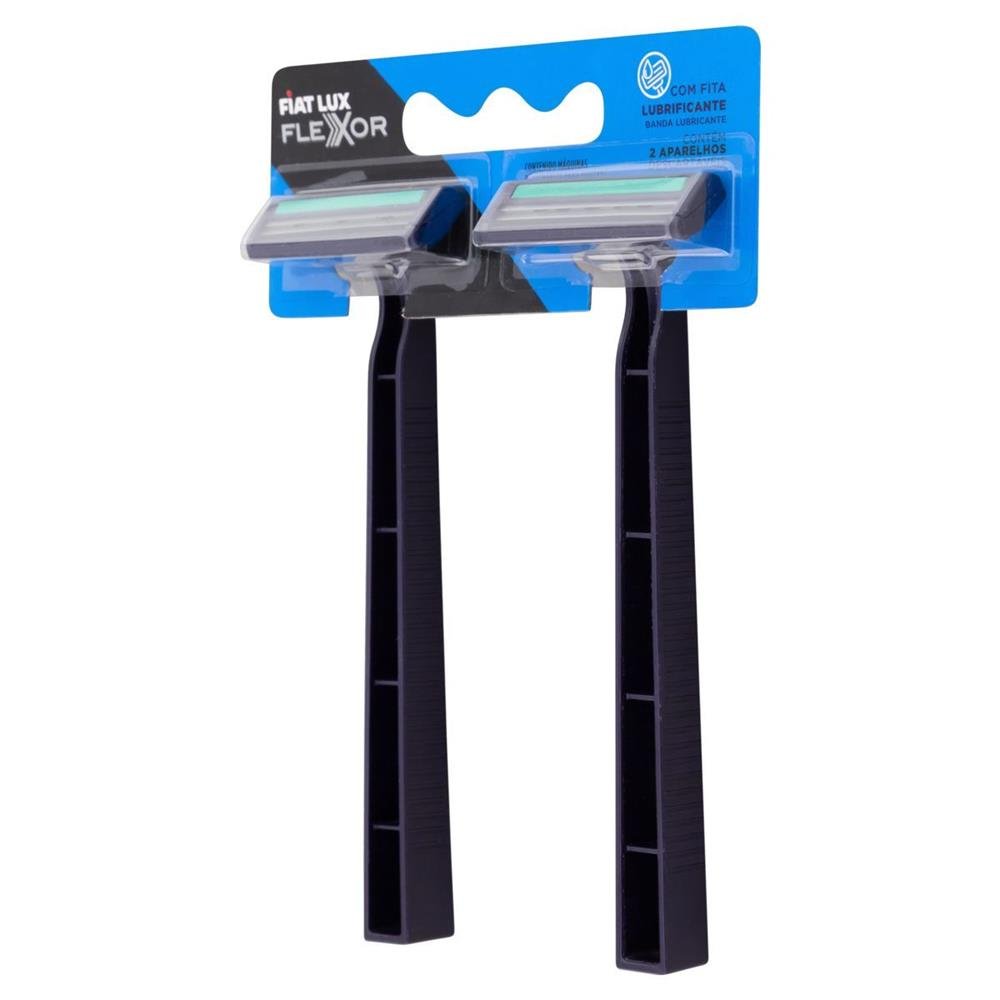 Kit Barbeador Aparelhos De Barbear Descartavel Com 3 Laminas 96 Unidades Fiat Lux Flexor