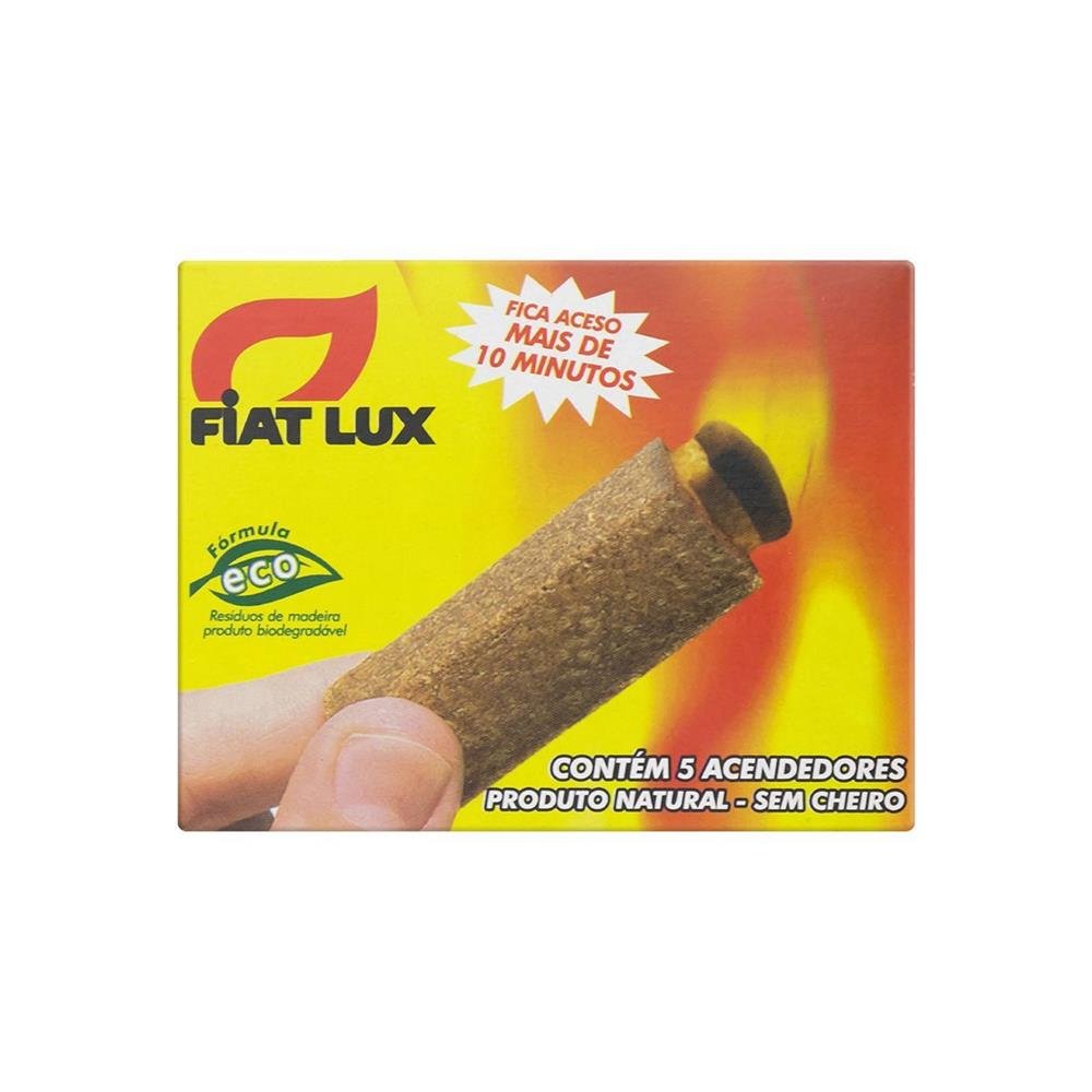 Kit Acendedor Para Carvão E Lenha Bastão Fiat Lux Caixa Com 10 Unidades