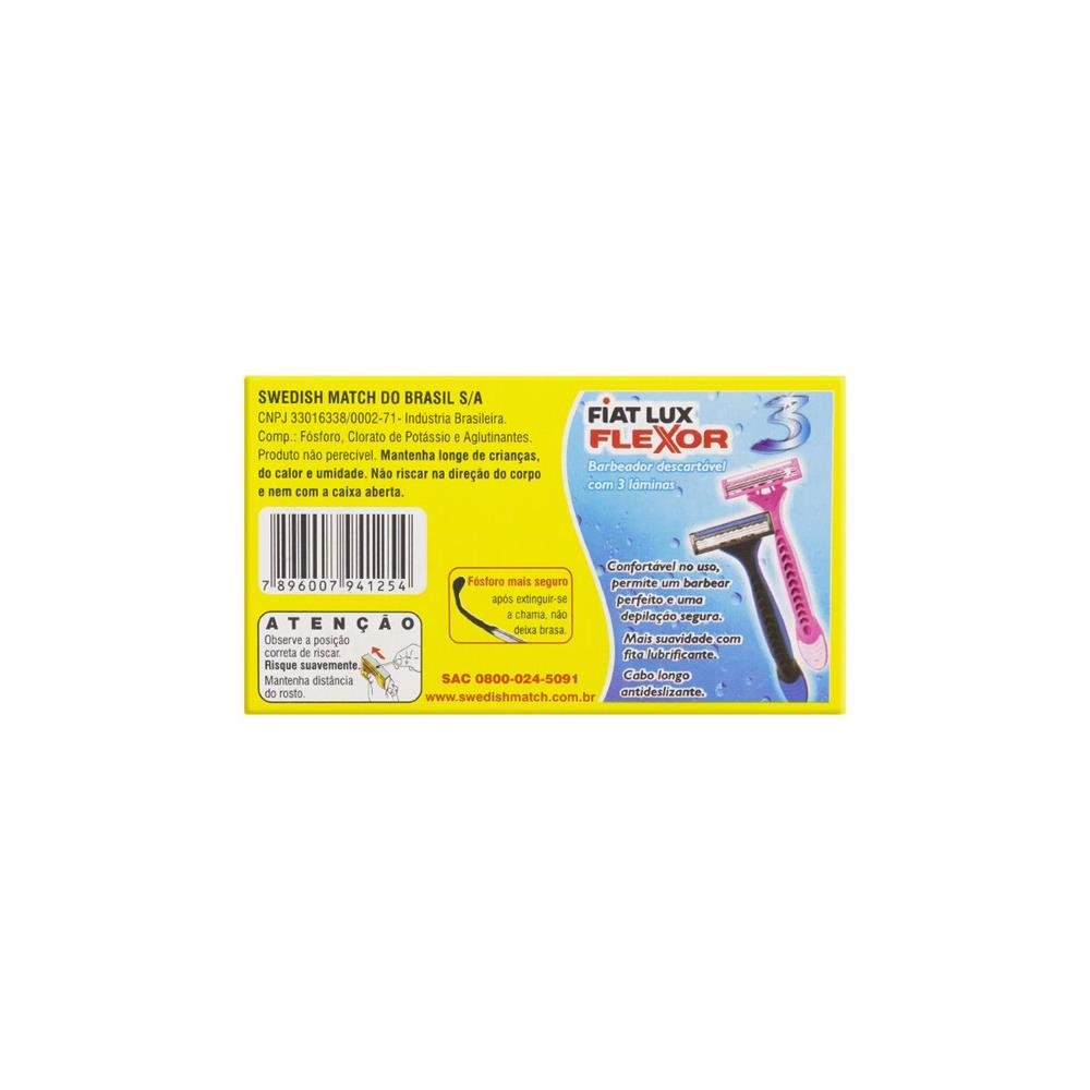 6 Caixas De Fosforo Fiat Lux Extra Longo Com 50 Unidades De 9,4Cm