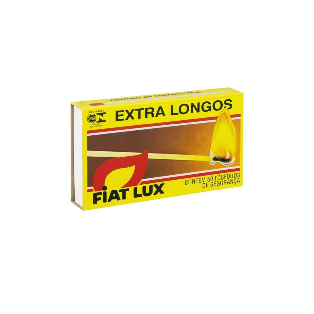 6 Caixas De Fosforo Fiat Lux Extra Longo Com 50 Unidades De 9,4Cm