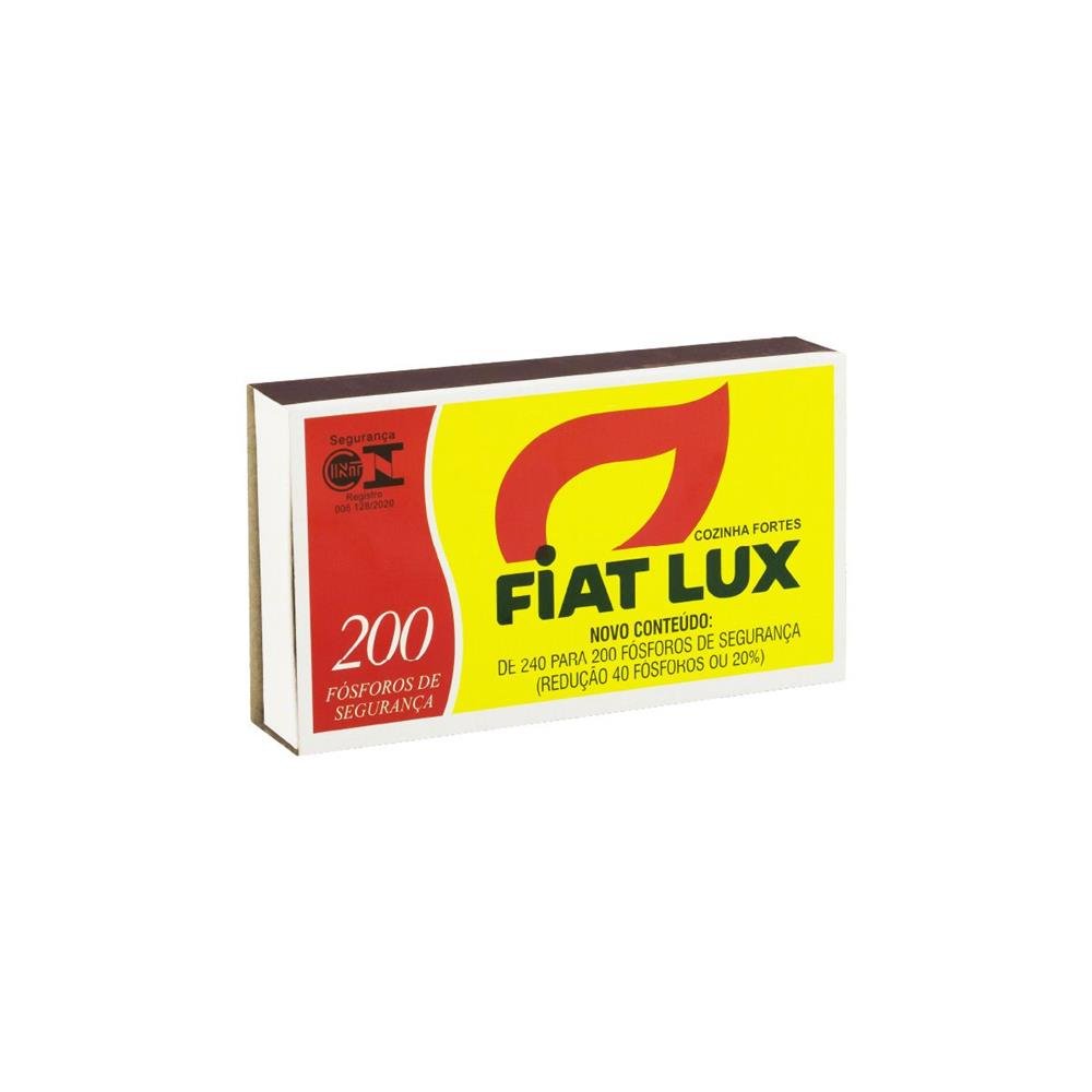 6 Caixas De Fosforo Cozinha Fortes Fiat Lux Caixa Com 200 Unidades De 5Cm
