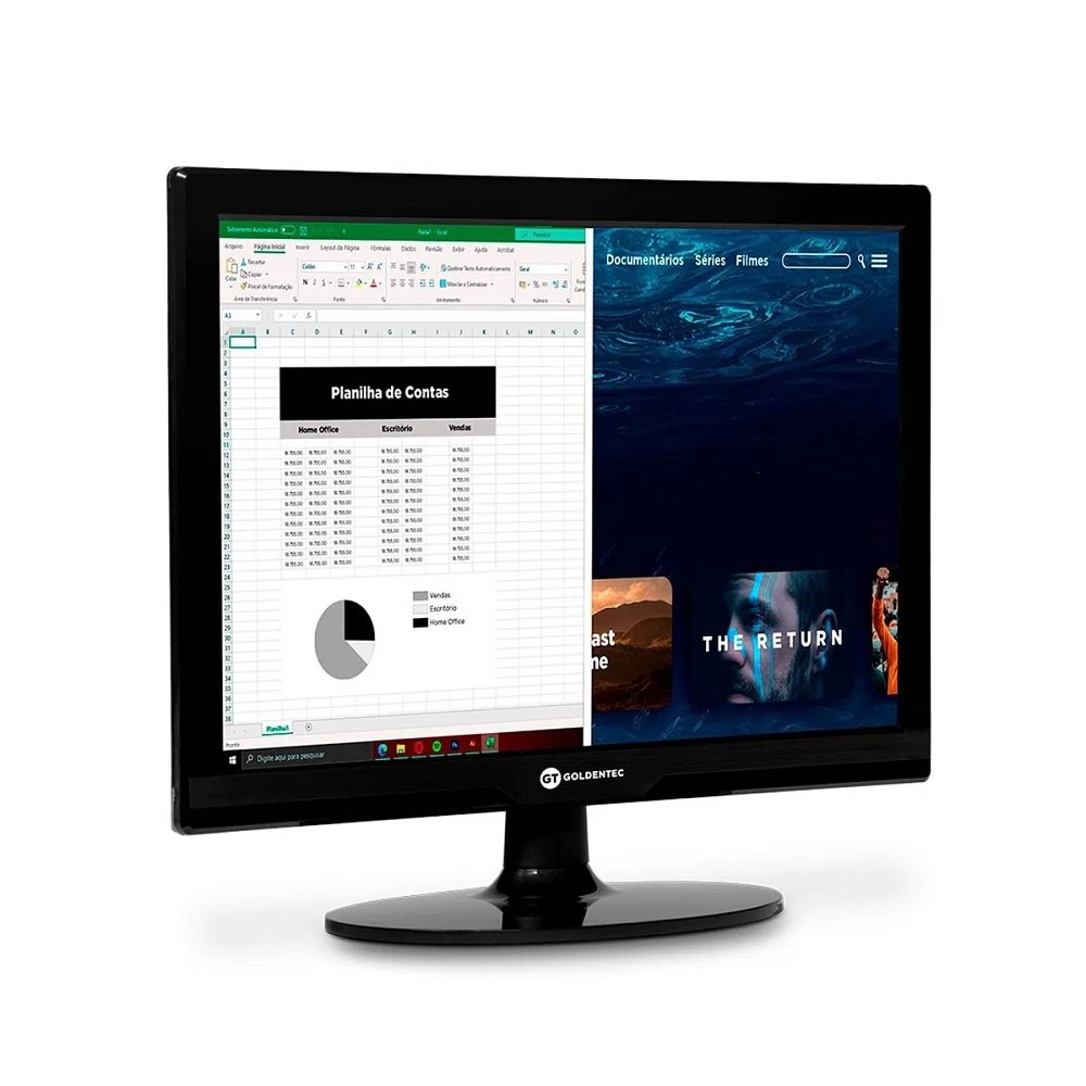 Monitor 20 Hd Goldentec Flat 60Hz