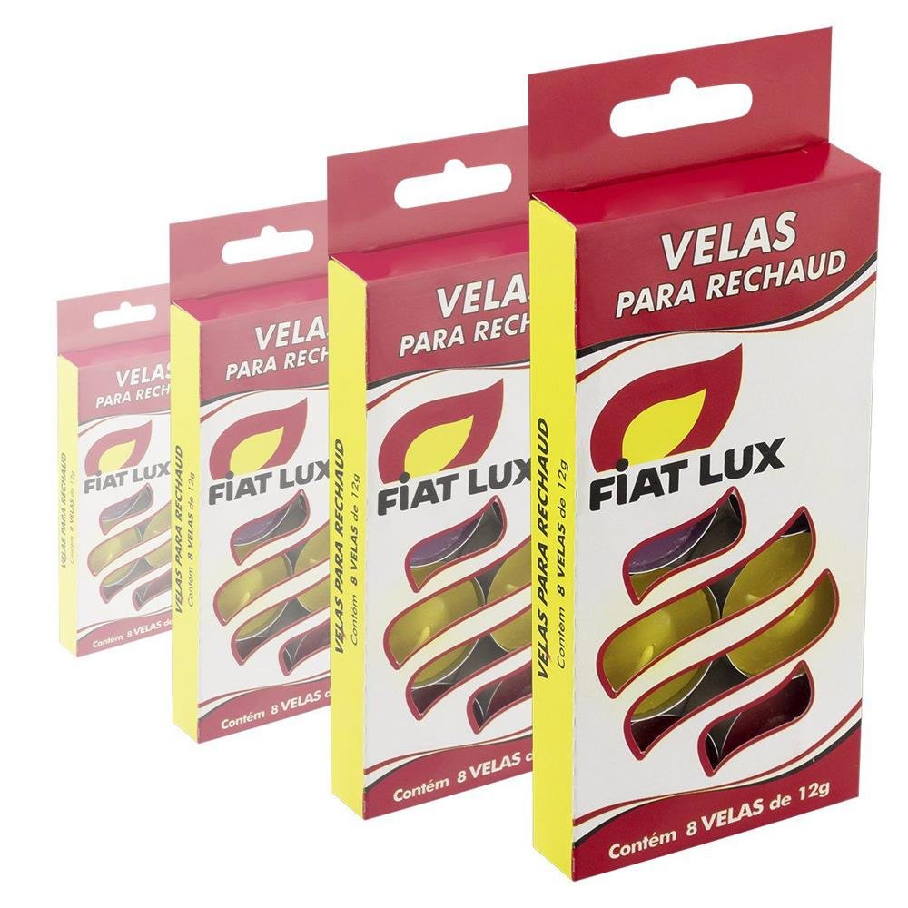 Vela Para Rechaud Colorida Fiat Lux 32 Unidades