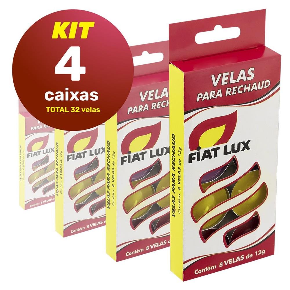 Vela Para Rechaud Colorida Fiat Lux 32 Unidades