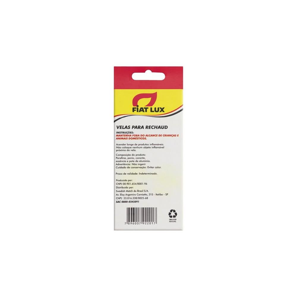 Vela Para Rechaud Colorida Fiat Lux 32 Unidades