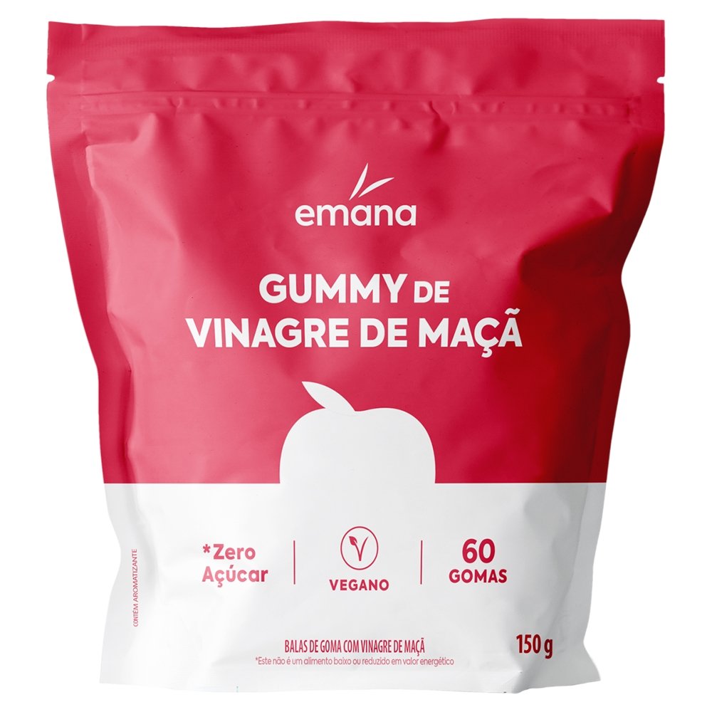 Gummy Vinagre de Maçã Emana Suplemento Alimentar 150g