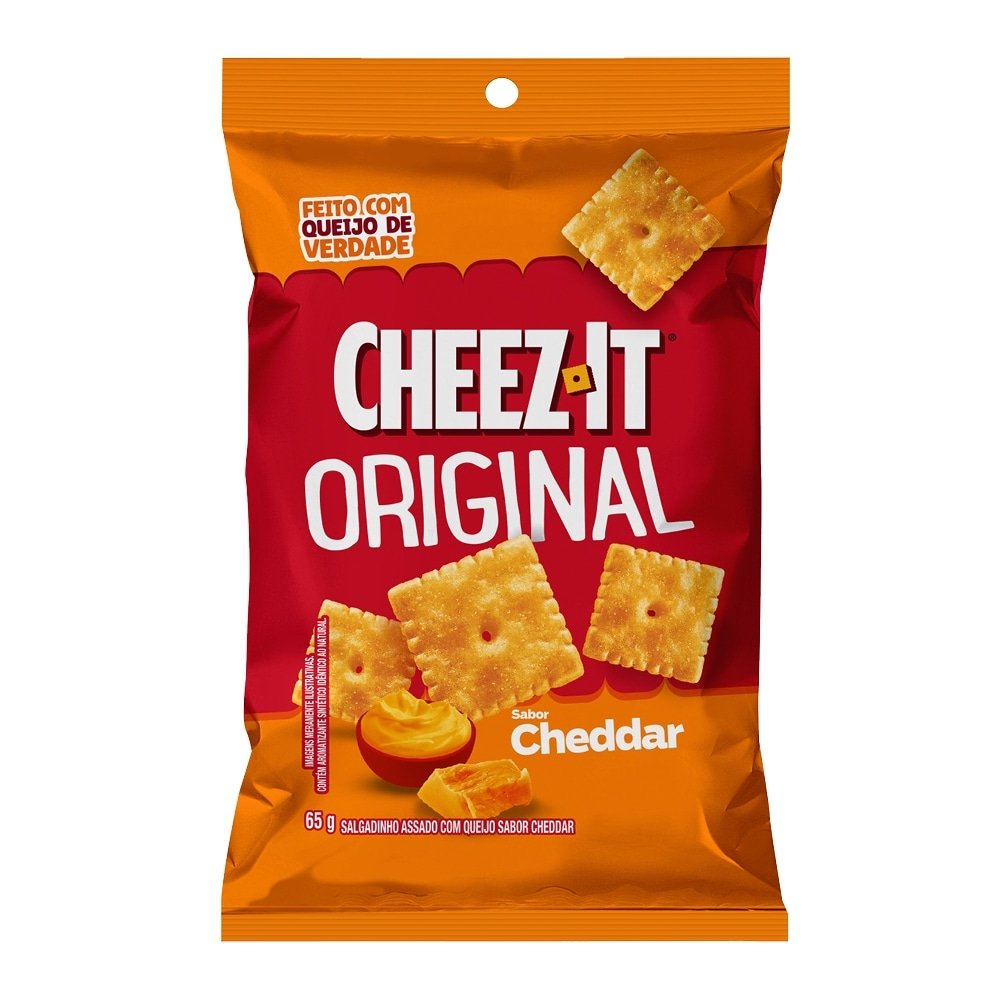 Salgadinho Cheez-It Cheddar 65g - Embalagem com 20 Unidades