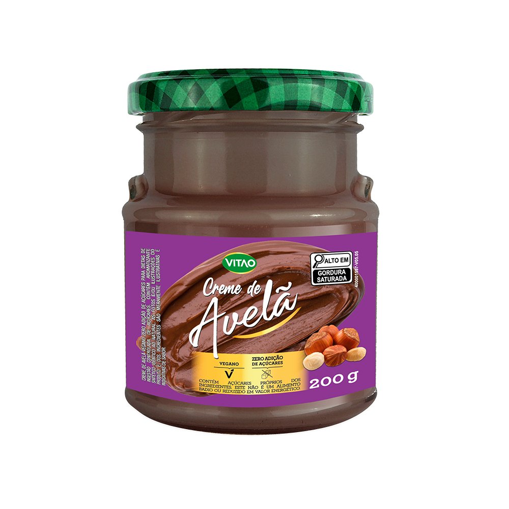 Creme De Avela Vegano Zero 200G Caixa Com 08 Unidades