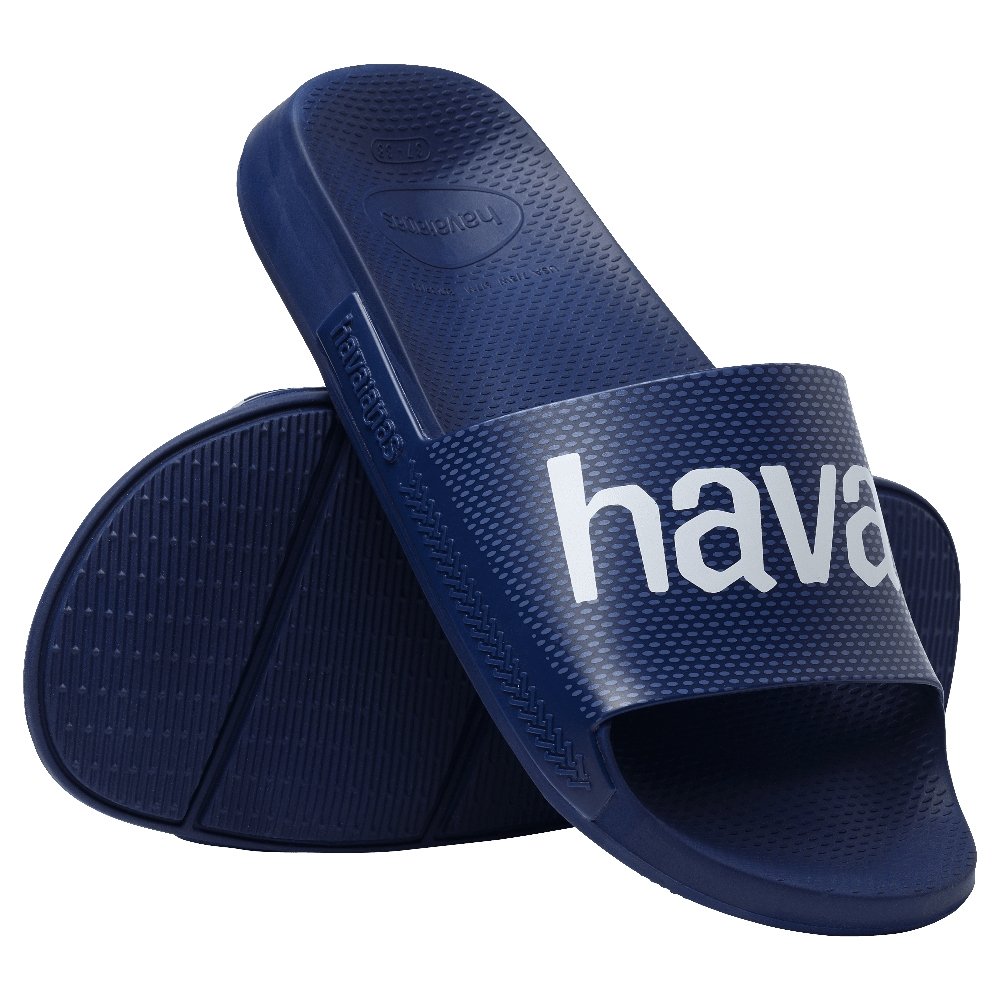 Havaianas Slide Classic Logomania Azul Marinho 39/0