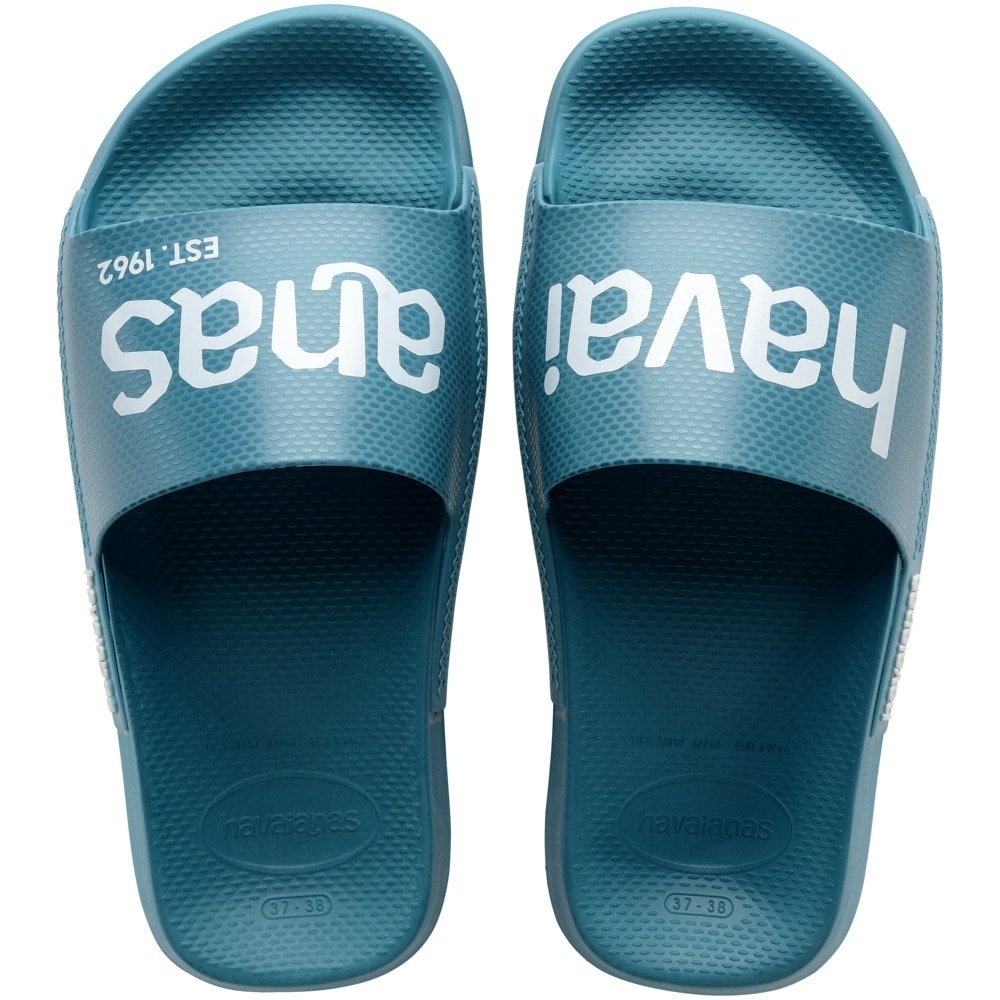 Havaianas Slide Classic Logomania Azul Amazonita 41/2