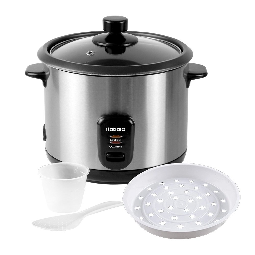 Panela de Arroz Elétrica Itatiaia PAMID1001 - 1,5 Litros, Inox, 110V