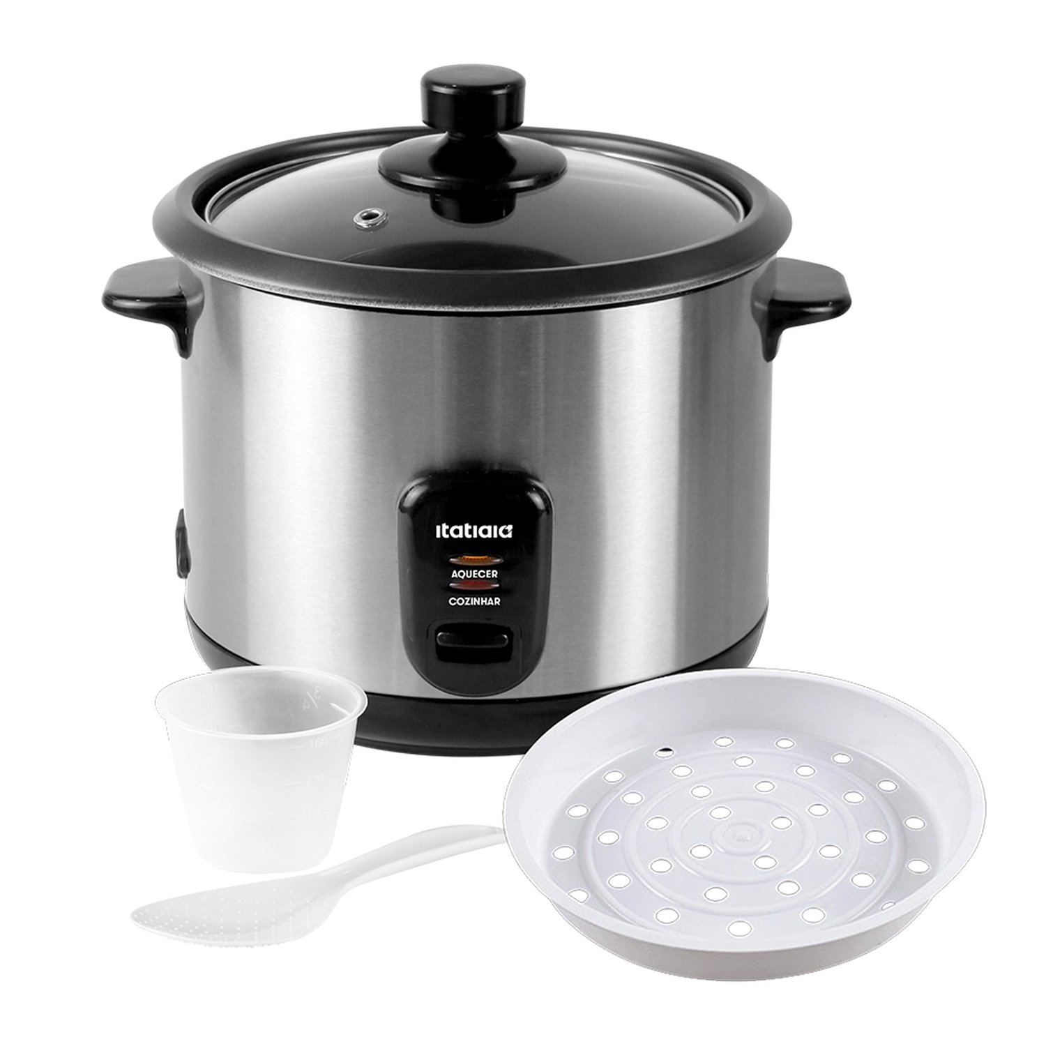 Panela de Arroz Elétrica Itatiaia PAMID1001 - 1,5 Litros, Inox, 110V