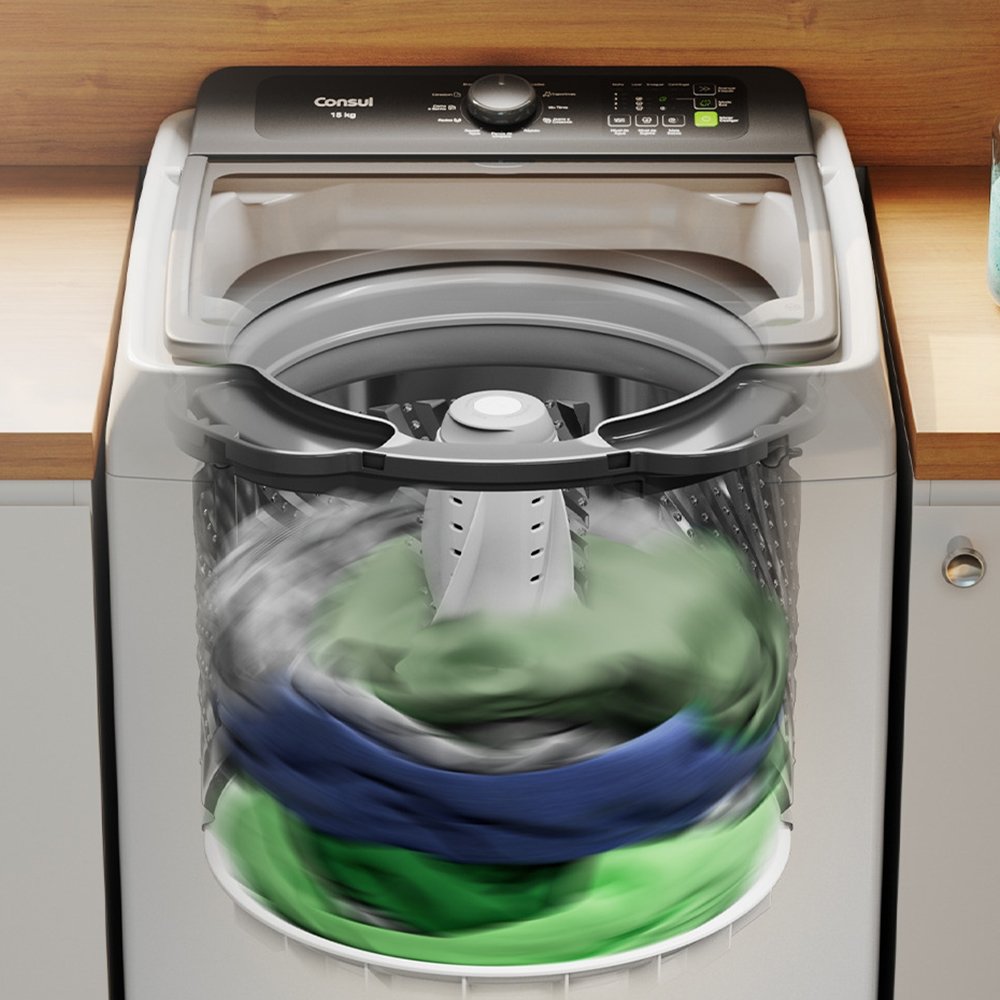 Lavadora Automática Consul 15 Kg CWN15AB - 620W, Branca, 220V