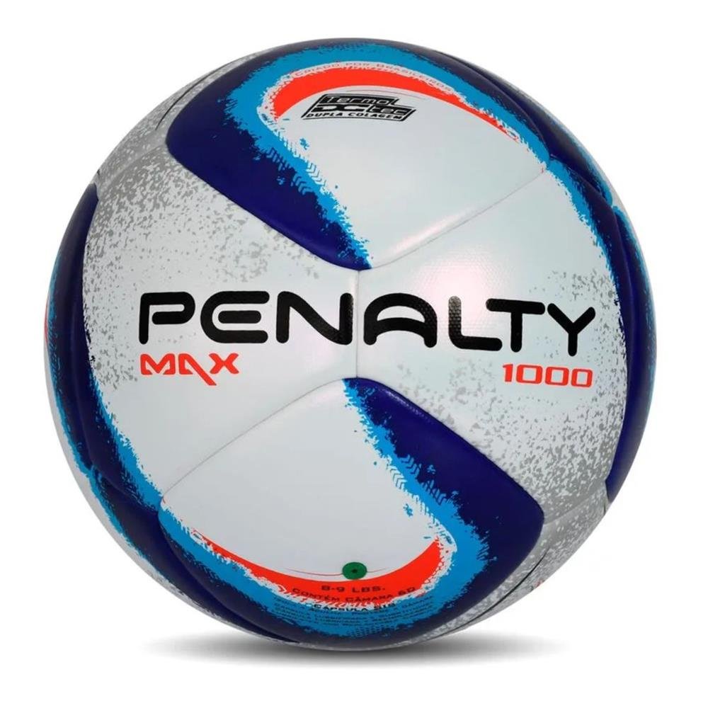 BOLA PENALTY FUTSAL MAX 1000 XXIV BRANCO/AZUL/VERMELHO