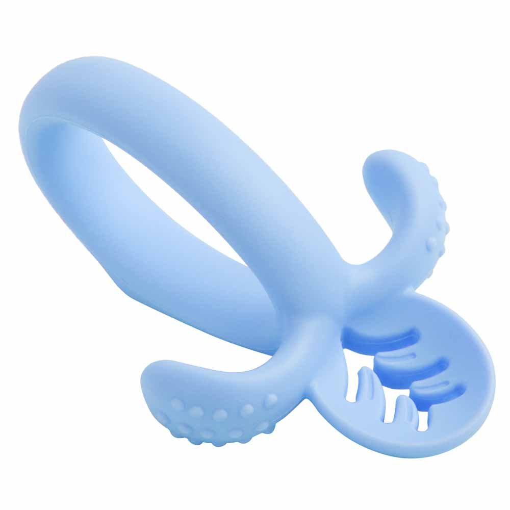Kit Colher De Treinamento De Silicone Soft Azul Masculino Pimpolho Com 4 Unidades.
