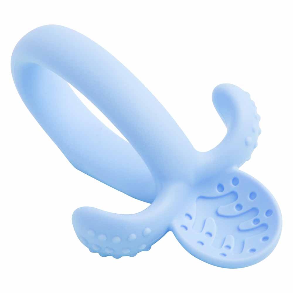Kit Colher De Treinamento De Silicone Soft Azul Masculino Pimpolho Com 4 Unidades.