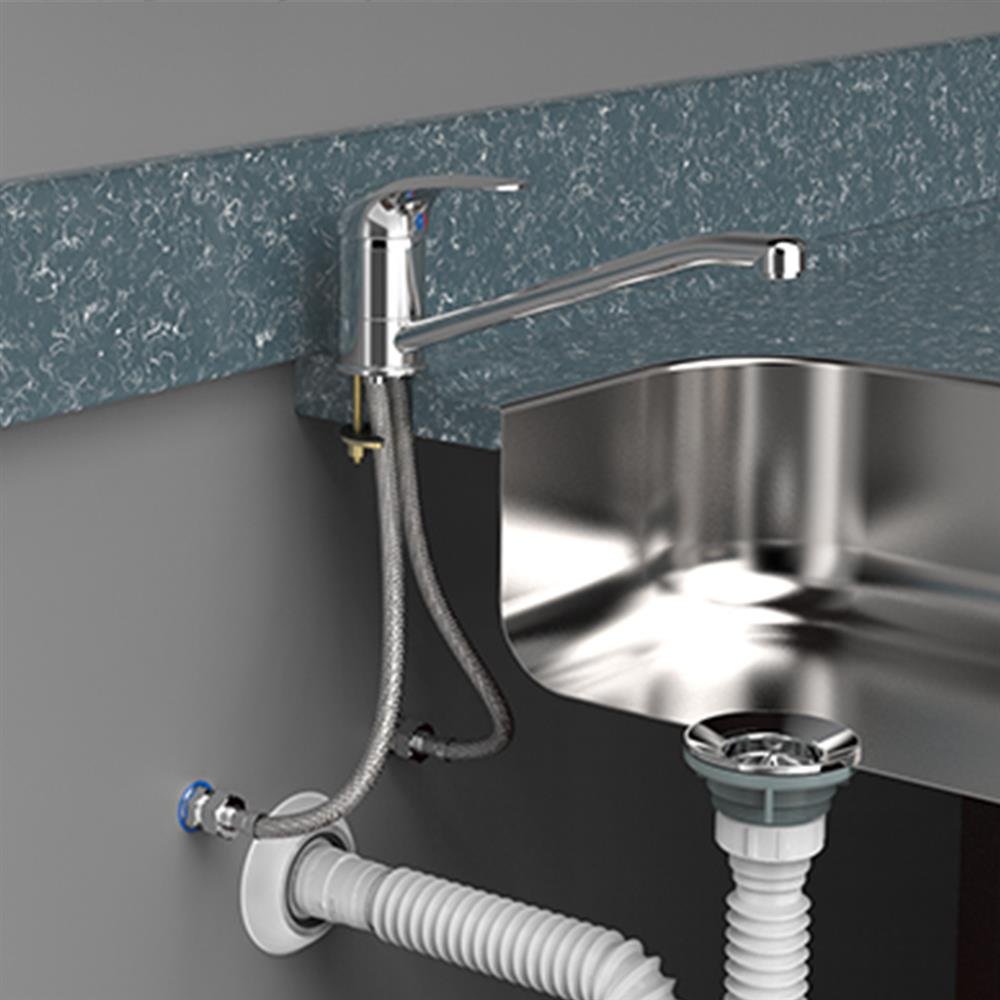 Ligacao Flexivel Inox Para Monocomando 40 Cm M10 S/ Niple