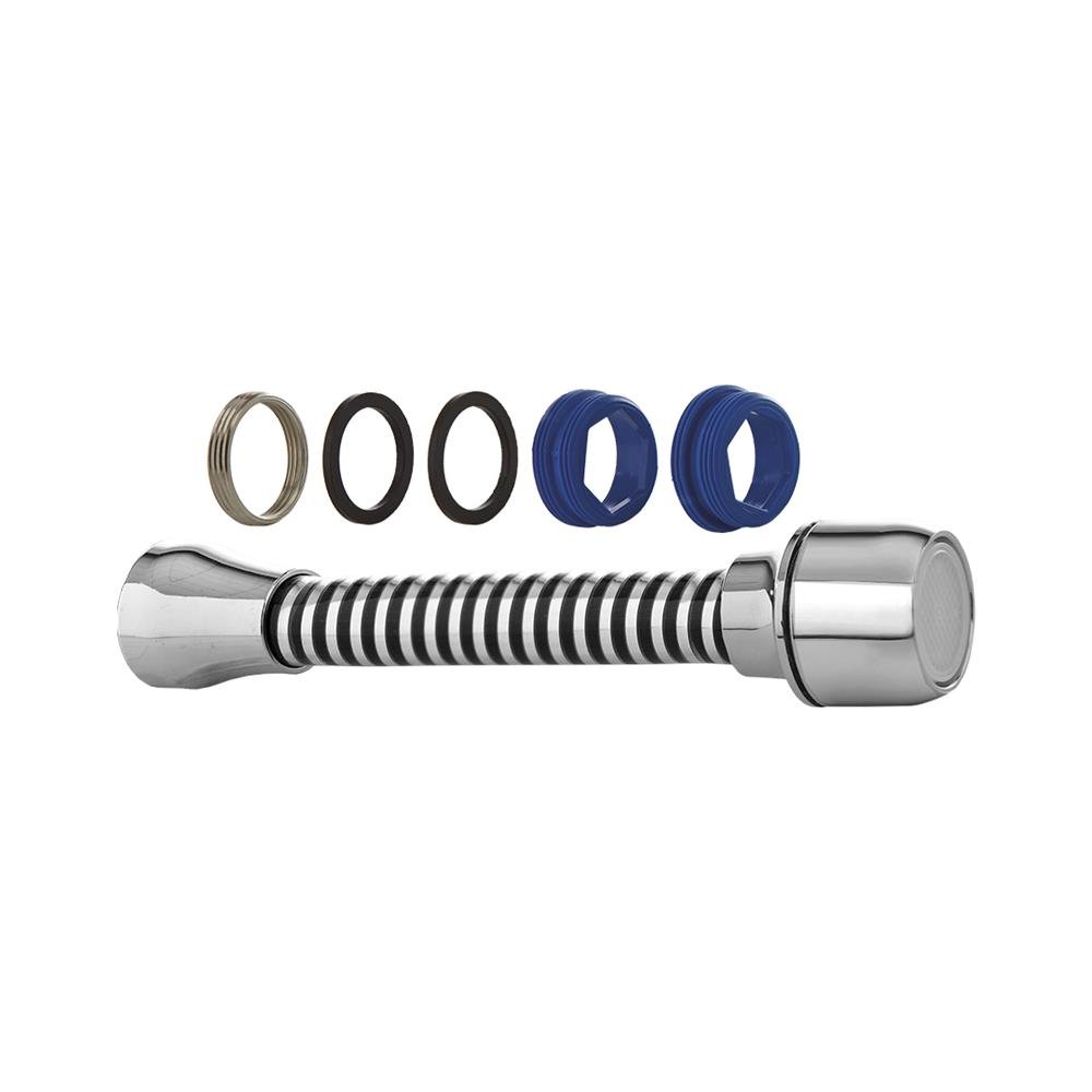 Extensor Plastico Cromado Para Torneira Com Rosca 14cm