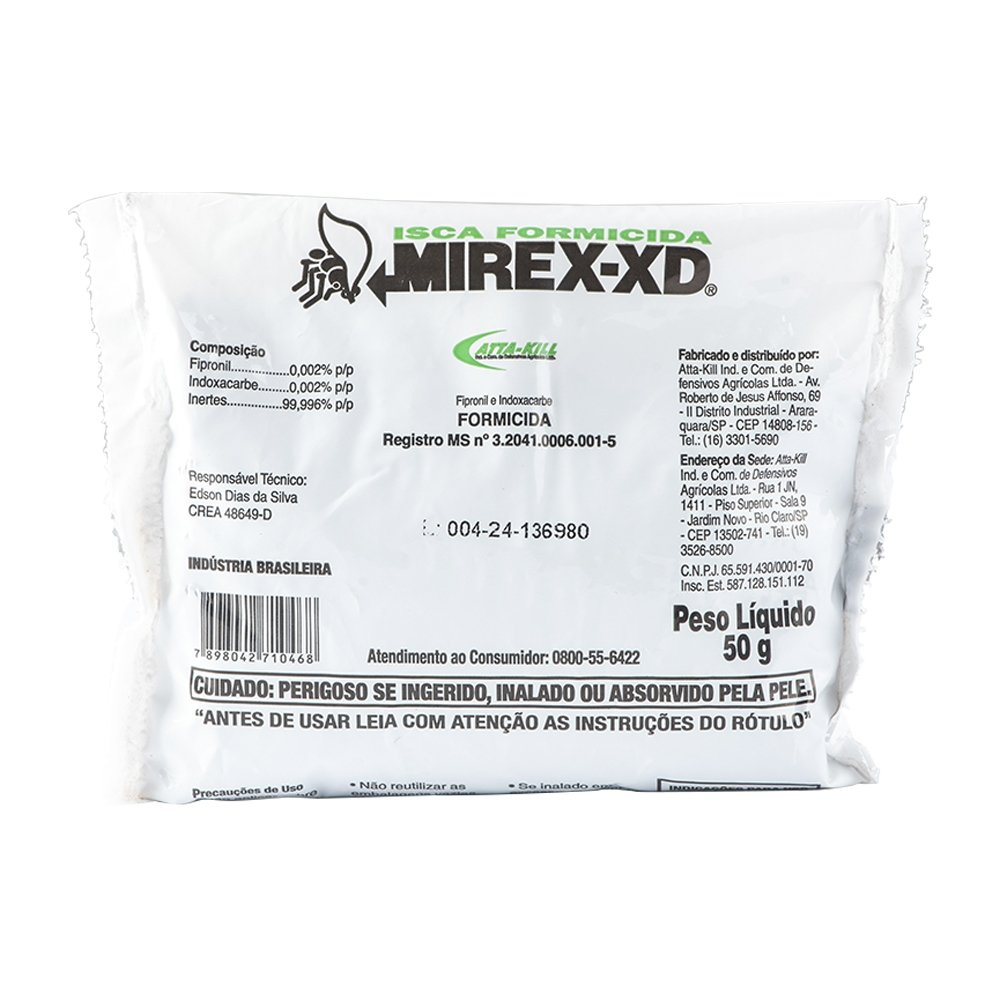 Formicida Isca Mirex-XD para Jardim Attakill 50g - 40 - Embalagens com 10 Pacotes